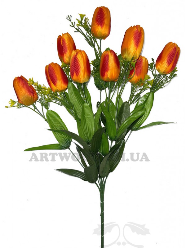 Букет штучних квітів Тюльпан 9 голівок