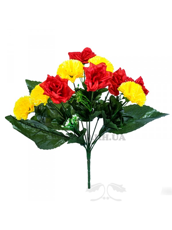 Букет гвоздика з трояндою дует А096-10